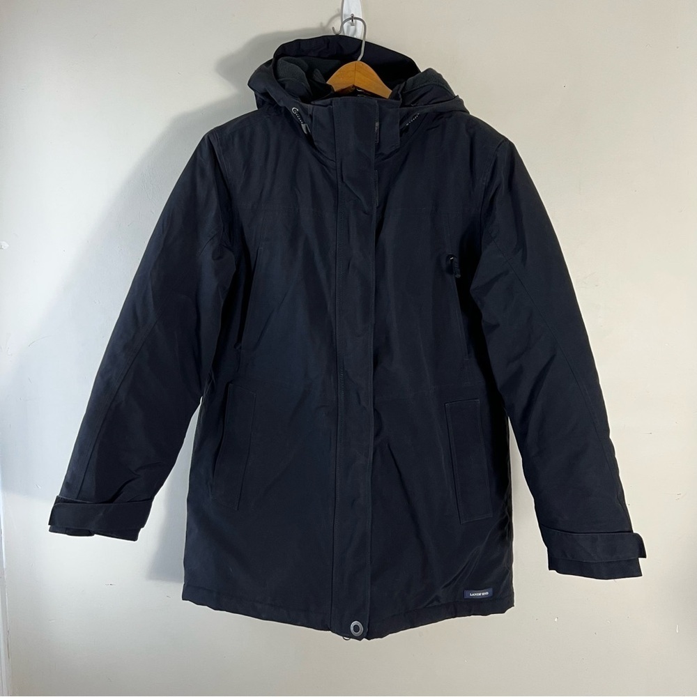 Lands' End Women’s Jacket Black Small Size 6-8 Squall Fleece Winter Parka Coat